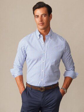 J McLaughlin Belvedere Cotton Shirt in Check NEW